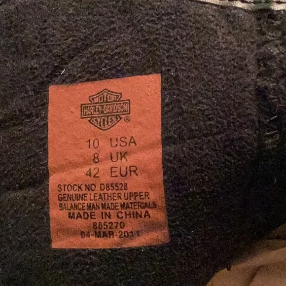 Harley-Davidson Women’s Boots, zip-up, size 10, Black. - Picture 7 of 7